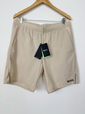Hugo Boss Men’s Shorts Beige Athletic 9” Inseam Size 34 NWT